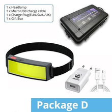 Load image into Gallery viewer, Soft Light Headlamp Flashlight LED Headlamp Adjustable Strap With COB Wick  Headlight Beads Wide Range of Lighting   Perfect Head Light For Camping Hiking Running Built-in Rechargeable Lithium Battery
