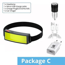 Load image into Gallery viewer, Soft Light Headlamp Flashlight LED Headlamp Adjustable Strap With COB Wick  Headlight Beads Wide Range of Lighting   Perfect Head Light For Camping Hiking Running Built-in Rechargeable Lithium Battery
