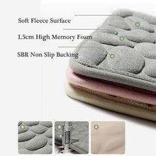 Load image into Gallery viewer, Soft Memory Foam Non Slip Cobblestone Embossing Bath Mat
