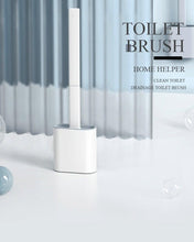 Load image into Gallery viewer, Soft Silicone Head Toilet Brush With Holder Black Wall-Mounted Detachable Handle Bathroom Cleaner Durable Accessories Silicone Toilet Brush Wall Mounting Toilet Brush No-Slip Long Handle Soft Silicone Bristle Toilet Corner Cleaner
