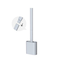 Load image into Gallery viewer, Soft Silicone Head Toilet Brush With Holder Black Wall-Mounted Detachable Handle Bathroom Cleaner Durable Accessories Silicone Toilet Brush Wall Mounting Toilet Brush No-Slip Long Handle Soft Silicone Bristle Toilet Corner Cleaner
