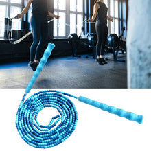 Load image into Gallery viewer, Soft Skipping Rope Yoga Beaded Workout Jumping Non-slip Handle Sports Gym Exercise  Burning Fitness Adjustable Length Tangle-Free Segmented Soft Beaded Skipping Rope Fitness Jump Rope For Kids Man Women
