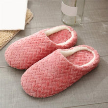 将图片加载到图库查看器，Soft Slipper Womens Home Plush House Winter Warm Slippers Soft Indoors Bedroom Slippers With Memory Foam Comfortable Slip On House Shoes Warm Fur Lined Slippers
