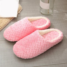 将图片加载到图库查看器，Soft Slipper Womens Home Plush House Winter Warm Slippers Soft Indoors Bedroom Slippers With Memory Foam Comfortable Slip On House Shoes Warm Fur Lined Slippers
