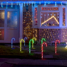 将图片加载到图库查看器，Solar Christmas Candy Cane Light IP55 Waterproof Stake Light
