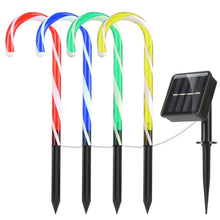 将图片加载到图库查看器，Solar Christmas Candy Cane Light IP55 Waterproof Stake Light
