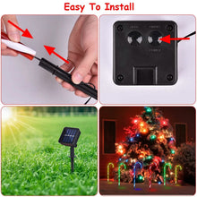 将图片加载到图库查看器，Solar Christmas Candy Cane Light IP55 Waterproof Stake Light
