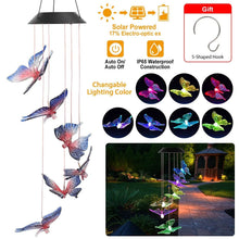 将图片加载到图库查看器，Solar LED Butterfly Wind Chimes
