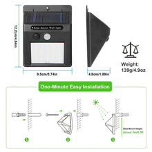 将图片加载到图库查看器，Solar Light 20 LEDs Outdoor PIR
