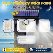 Load image into Gallery viewer, Solar Outdoor Lights 333 LEDs Motion Sensor Lights 4 Heads
