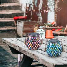 将图片加载到图库查看器，Solar Outdoor Mosaic Lantern
