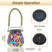 将图片加载到图库查看器，Solar Outdoor Mosaic Lantern
