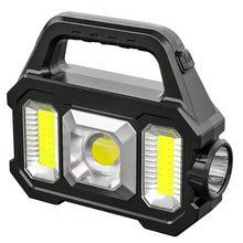 Load image into Gallery viewer, Solar Portable Flashlight &amp; Handheld Searchlight with Side Lights
