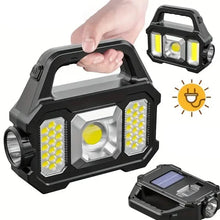 Load image into Gallery viewer, Solar Portable Flashlight &amp; Handheld Searchlight with Side Lights
