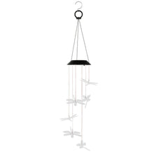 将图片加载到图库查看器，Solar Powered Dragonfly Lights Wind Chimes
