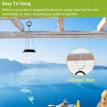 将图片加载到图库查看器，Solar Powered Dragonfly Lights Wind Chimes
