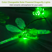 将图片加载到图库查看器，Solar Powered Dragonfly Lights Wind Chimes
