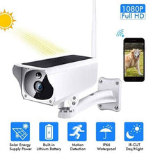 将图片加载到图库查看器，Solar Powered IP Camera with Rechargable Batteries HD 1080p Loop Recording
