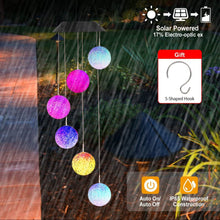 Load image into Gallery viewer, Solar Powered LED Ball Wind Chimes - Color Changing LED String Light
