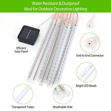 将图片加载到图库查看器，Solar Powered Meteor Shower String Light
