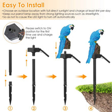 Load image into Gallery viewer, Solar Powered Parrot Garden Light IP65 Waterproof LED
