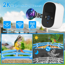 Load image into Gallery viewer, Solar Powered Smart Bird Feeder with PIR Motion AI Two-Way Audio
