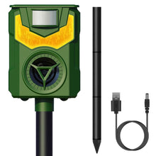 Load image into Gallery viewer, Solar Ultrasonic Animal Repeller with Flame Light USB Charge Motion Sensor
