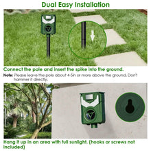 Load image into Gallery viewer, Solar Ultrasonic Animal Repeller with Flame Light USB Charge Motion Sensor
