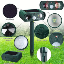 Load image into Gallery viewer, Solar Ultrasonic Animal Repeller with Motion Detector
