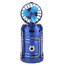 Load image into Gallery viewer, Solar USB Charging Tent Light + Fan
