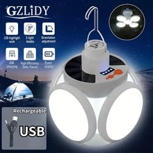 Load image into Gallery viewer, Solar USB Rechargeable LED Bulb Lights With Power Display
