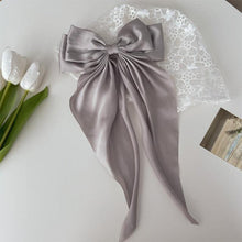 Load image into Gallery viewer, Solid Color Big Large Satin Bow Hairpins Barrettes For Women Girl Wedding Long Ribbon Hair Clip Fashion Hairgrips Accessories For Party

