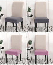 Load image into Gallery viewer, Solid  Dining Chair Cover Elastic Half-wraped Seat Case for Kichen Wedding Banquet Hotel Chair Cushions Cover Removable Washable Dining Room Chair Slipcovers Dining Chair Covers Parsons Chair Slipcover Stretch Chair Covers for Dining Room
