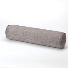 Load image into Gallery viewer, Solid Long Round Maternity Pillow Cotton linen Neck Headrest Body pillow Bed Chair Car Seat Backrest Sleeping Pillow Round Cervical Roll Cylinder Bolster Pillow with Removable Washable Cover, Ergonomically Designed  for Head Neck Spine
