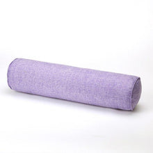 Load image into Gallery viewer, Solid Long Round Maternity Pillow Cotton linen Neck Headrest Body pillow Bed Chair Car Seat Backrest Sleeping Pillow Round Cervical Roll Cylinder Bolster Pillow with Removable Washable Cover, Ergonomically Designed  for Head Neck Spine

