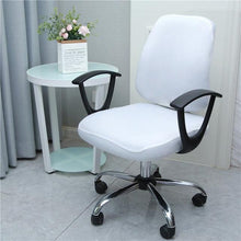 将图片加载到图库查看器，Solid Office Computer Chair Cover Spandex Split Seat Cover Universal Office Anti Dust Arm Chair Cover Washable Removable Spandex Rotating Boss Chair Slipcovers Anti-dust Soft Desk Chair Seat Protector for Dogs Cats Pets

