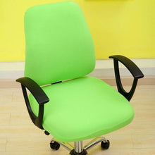 将图片加载到图库查看器，Solid Office Computer Chair Cover Spandex Split Seat Cover Universal Office Anti Dust Arm Chair Cover Washable Removable Spandex Rotating Boss Chair Slipcovers Anti-dust Soft Desk Chair Seat Protector for Dogs Cats Pets

