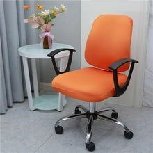 将图片加载到图库查看器，Solid Office Computer Chair Cover Spandex Split Seat Cover Universal Office Anti Dust Arm Chair Cover Washable Removable Spandex Rotating Boss Chair Slipcovers Anti-dust Soft Desk Chair Seat Protector for Dogs Cats Pets
