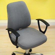 将图片加载到图库查看器，Solid Office Computer Chair Cover Spandex Split Seat Cover Universal Office Anti Dust Arm Chair Cover Washable Removable Spandex Rotating Boss Chair Slipcovers Anti-dust Soft Desk Chair Seat Protector for Dogs Cats Pets
