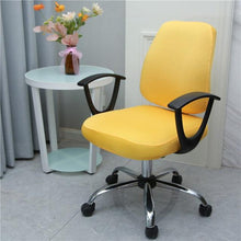 将图片加载到图库查看器，Solid Office Computer Chair Cover Spandex Split Seat Cover Universal Office Anti Dust Arm Chair Cover Washable Removable Spandex Rotating Boss Chair Slipcovers Anti-dust Soft Desk Chair Seat Protector for Dogs Cats Pets
