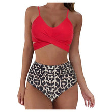 将图片加载到图库查看器，Solid Swimwear Women Top Swimsuit Bikini Solid Push Up High Cut Lace Up Halter Bikini Set Women High Waist Bikini Twist Front Swimsuits Lace Up Bikini Tops 2 Piece Bathing Suits Summer Swimsuit
