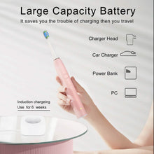 Load image into Gallery viewer, Sonic Electric Toothbrush For Adults Magnetic Charging Waterproof IPX7 Replacement Heads Set
