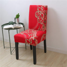 Load image into Gallery viewer, Spandex Chair Covers Printed Dining Room Stretch Seat Cover Chair Protective Case for Restaurant Banquet Kitchen Hotel  Stretch Spandex Removable Washable Dining Chair Protector

