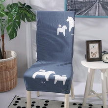 将图片加载到图库查看器，Spandex Dining Chair Cover With Back Elastic Universal Kitchen Living Room Stretch Slipcover Chair Covers Protector Seat Case  Chair Cover Seat Protector Super Fit Slipcover Stretch Removable Washable Soft Spandex Fabric for Home
