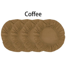将图片加载到图库查看器，Spandex Dining Room Chair Seat Covers Removable Washable Elastic Cushion Covers For Oblong Square Round Chair Dining Chair Seat Covers for Dining Room Chairs Stretch Jacquard Dining Room Chair Seat Covers
