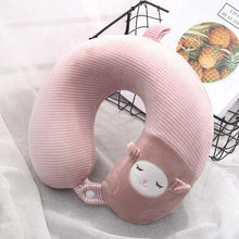 Load image into Gallery viewer, Special U-shaped Animal Shape Neck Pillow Rest Plush Pillow Travel Pillow Cartoon Animal Car Headrest Dolls Airplane Pillow Travel Pillow Cartoon U Shape Travel Pillow Car Neck Support Rest Cushion For Airplane Bus Train Home Office Soft Plush
