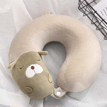 Load image into Gallery viewer, Special U-shaped Animal Shape Neck Pillow Rest Plush Pillow Travel Pillow Cartoon Animal Car Headrest Dolls Airplane Pillow Travel Pillow Cartoon U Shape Travel Pillow Car Neck Support Rest Cushion For Airplane Bus Train Home Office Soft Plush
