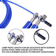 Load image into Gallery viewer, Speed Jump Rope Metal Handle Adjustable Skipping Rope Tangle-Free Speed Jump Rope Adjustable Jumping Rope With Ball Bearings And Nylon Bag For Boxing Fitness Skip Workout Training
