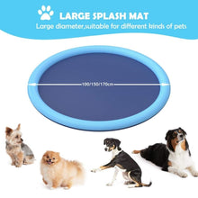 将图片加载到图库查看器，Splash Sprinkler Pad for Dogs Kids Non-Slip Thicken Dog Pool with Sprinkler Pet Summer Outdoor Play Water Mat Toys for Pet Dogs Splash Sprinkler Pad for Dogs Non-Slip Thicken Sprinkler Pool for Summer Outdoor
