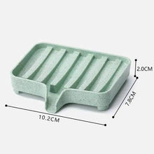 Load image into Gallery viewer, Sponge Holder PP Wheat Straw Storage Rack Drain Soap Box Tray Soapbox 1 Pcs Shower Soap Tray Tool Soap Dish Plate Holder Waterfall Draining Soap Sponge Holder for Shower Kitchen Sink Bathroom Laundry Countertop Face Body Bath Soap, Soap-Saving Dish
